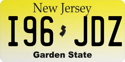 NJ license plate I96JDZ