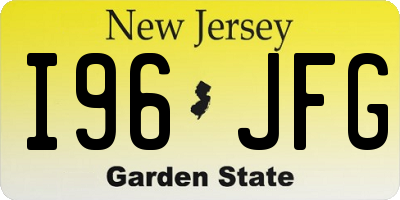 NJ license plate I96JFG