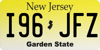 NJ license plate I96JFZ