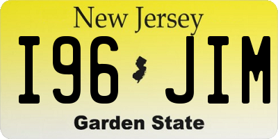 NJ license plate I96JIM