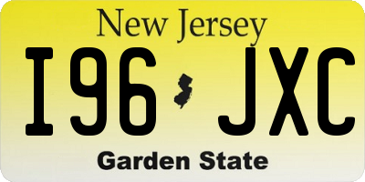 NJ license plate I96JXC