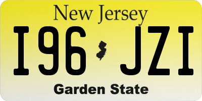 NJ license plate I96JZI