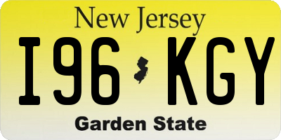 NJ license plate I96KGY