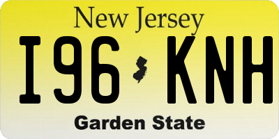 NJ license plate I96KNH