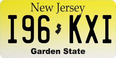 NJ license plate I96KXI