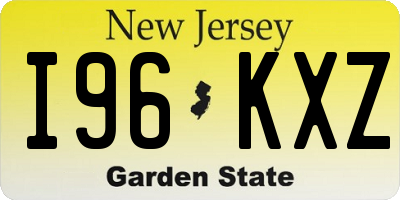 NJ license plate I96KXZ