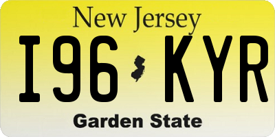 NJ license plate I96KYR