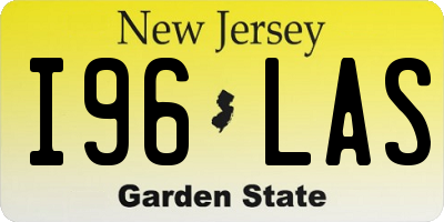 NJ license plate I96LAS