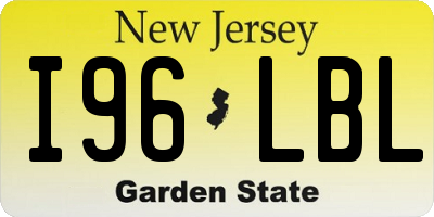 NJ license plate I96LBL