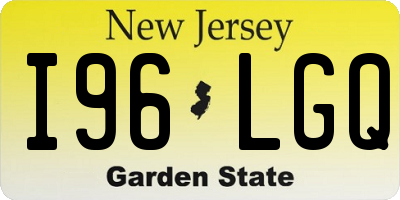 NJ license plate I96LGQ