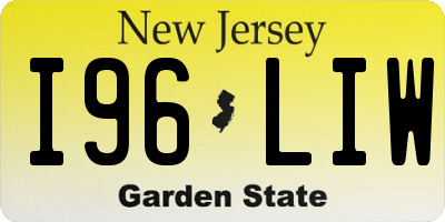 NJ license plate I96LIW