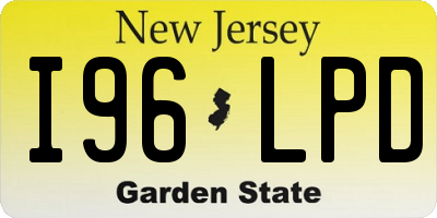 NJ license plate I96LPD