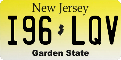 NJ license plate I96LQV