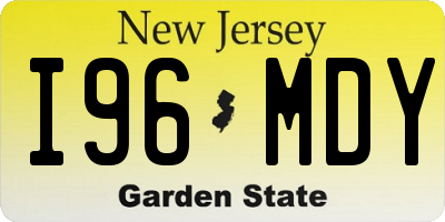 NJ license plate I96MDY
