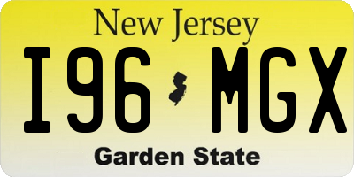 NJ license plate I96MGX