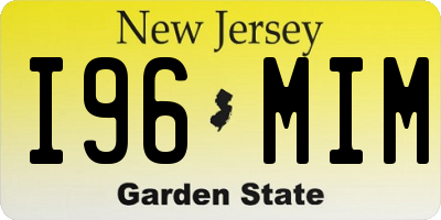 NJ license plate I96MIM