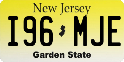 NJ license plate I96MJE