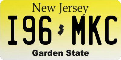 NJ license plate I96MKC
