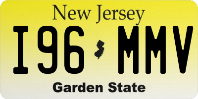 NJ license plate I96MMV