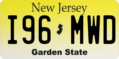 NJ license plate I96MWD