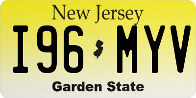 NJ license plate I96MYV