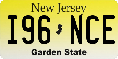 NJ license plate I96NCE