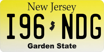 NJ license plate I96NDG