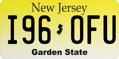 NJ license plate I96OFU