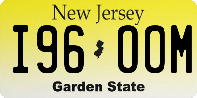 NJ license plate I96OOM
