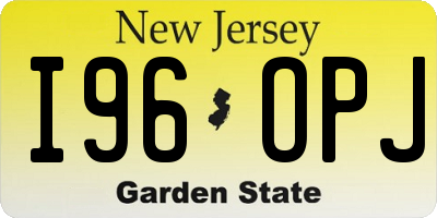 NJ license plate I96OPJ