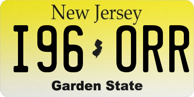 NJ license plate I96ORR