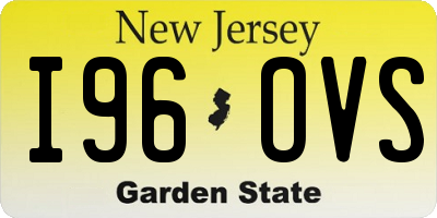 NJ license plate I96OVS