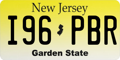 NJ license plate I96PBR