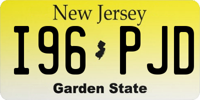 NJ license plate I96PJD