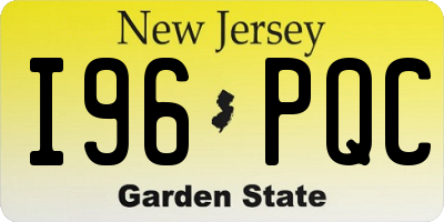 NJ license plate I96PQC
