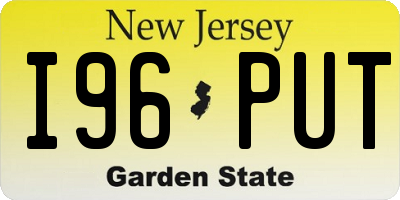 NJ license plate I96PUT