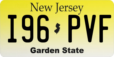 NJ license plate I96PVF