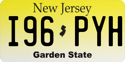 NJ license plate I96PYH
