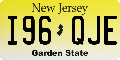 NJ license plate I96QJE