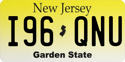 NJ license plate I96QNU