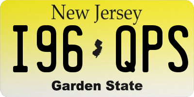 NJ license plate I96QPS
