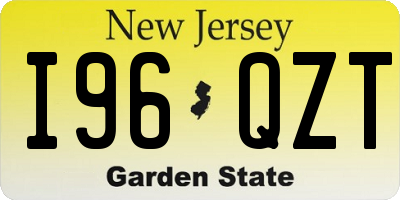 NJ license plate I96QZT