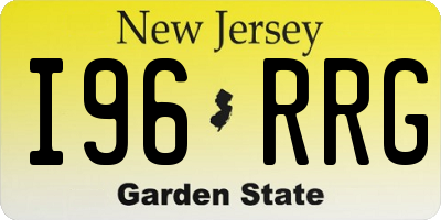 NJ license plate I96RRG