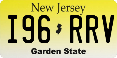 NJ license plate I96RRV