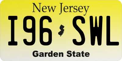 NJ license plate I96SWL