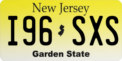 NJ license plate I96SXS