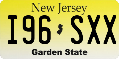 NJ license plate I96SXX