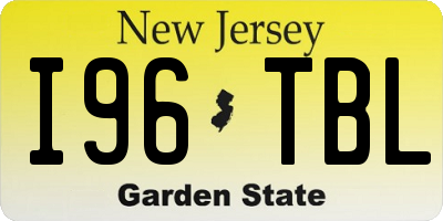 NJ license plate I96TBL