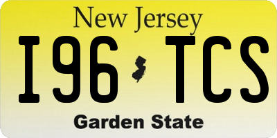 NJ license plate I96TCS