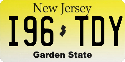 NJ license plate I96TDY